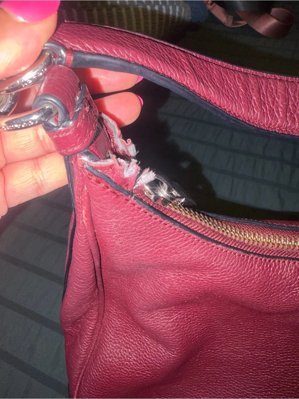 Coach Harley Hobo Shoulder Bag in Burgandy